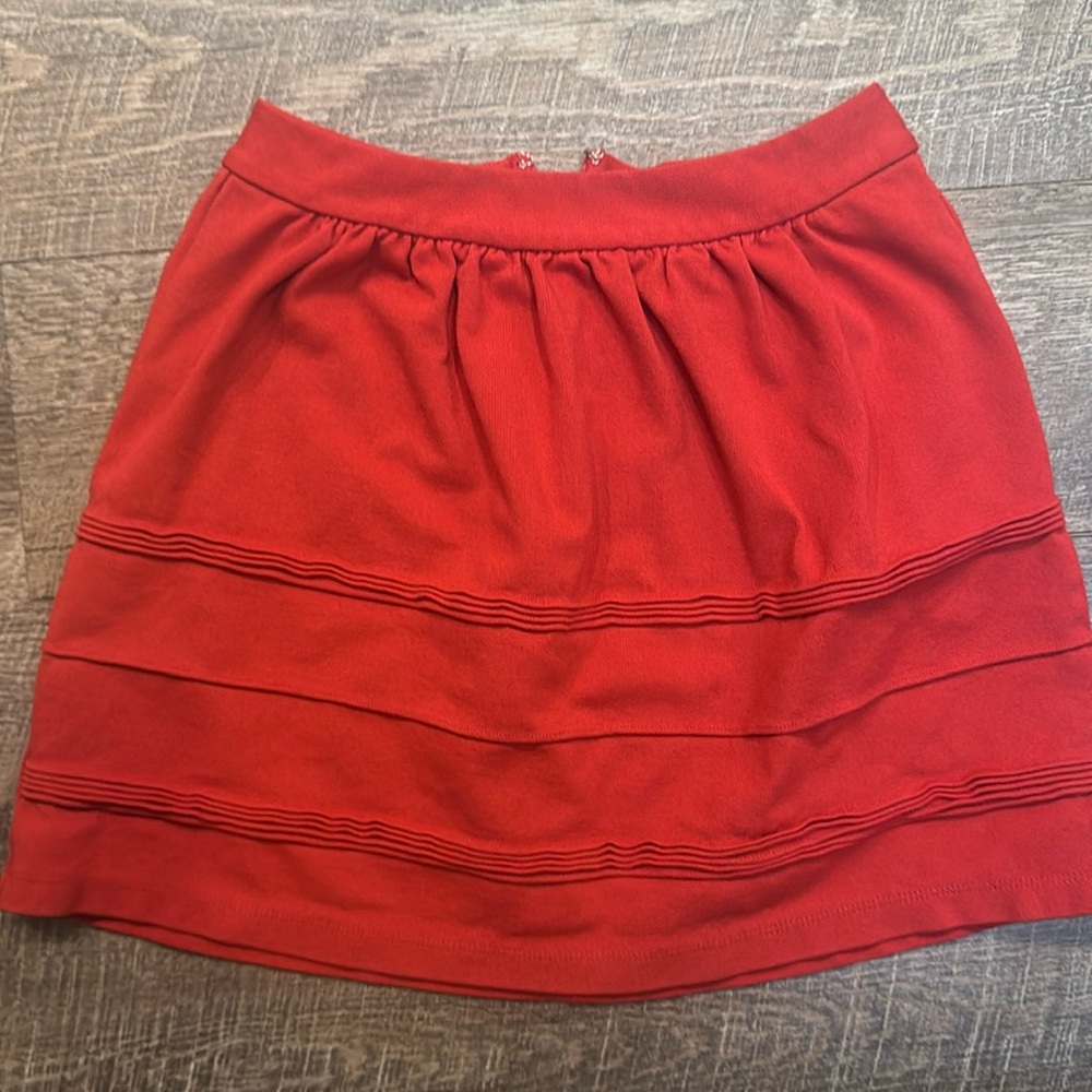 J Crew Red Skirt Women’s size 00